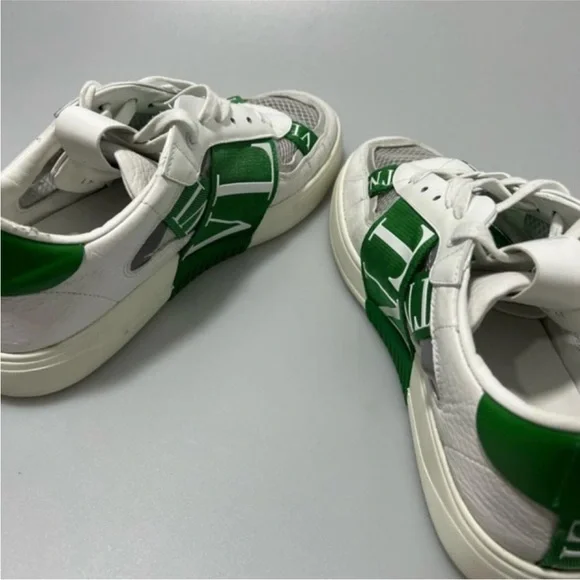 Valentino VL7N Leather Logo SneakersWhite Green Mens EU 41/US 8